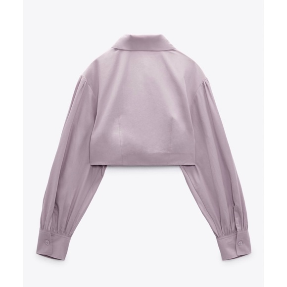 Zara Cropped Poplin Shirt - Picture 5 of 7